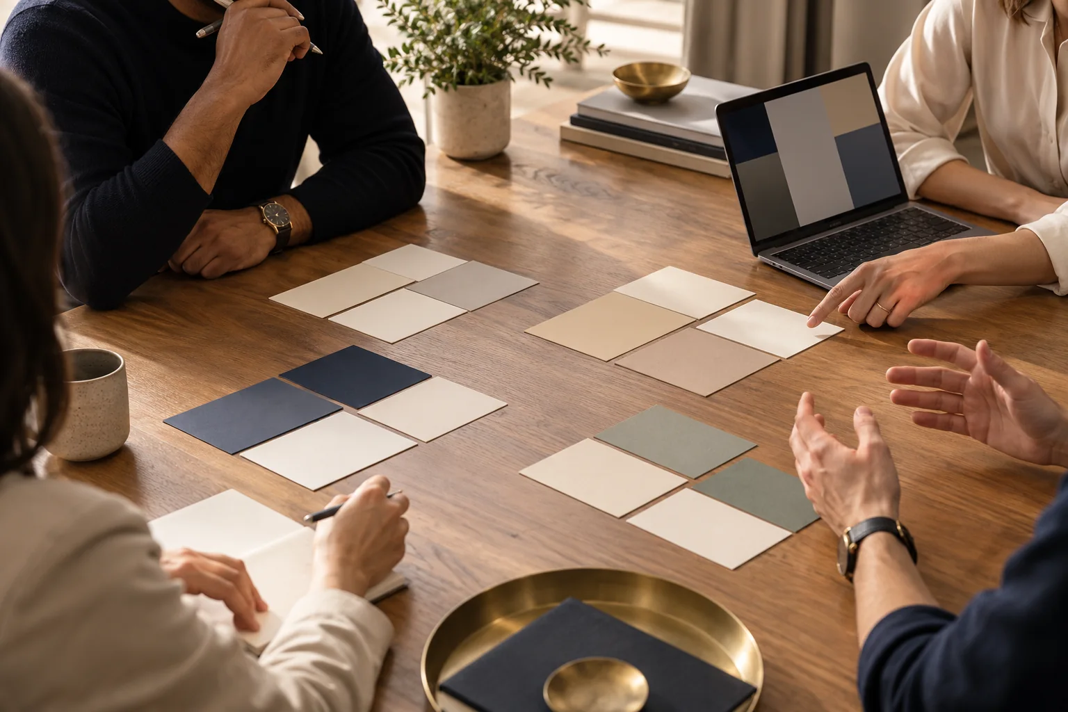 A collaborative project planning session.